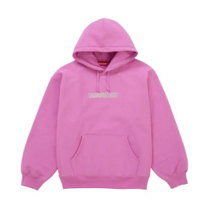 Supreme Swarovski Motion Logo Hooded Sweatshirt Pink