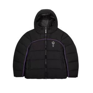 Kurtka TRAPSTAR IRONGATE ARCH PUFFER BLACK/PURPLE