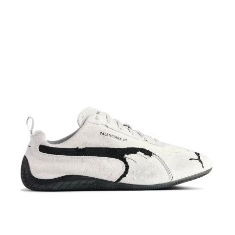 Balenciaga x Puma Speedcat Suede Distressed White Black