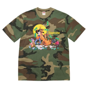Supreme All Dogs Go To Heaven Tee 'Woodland Camo'