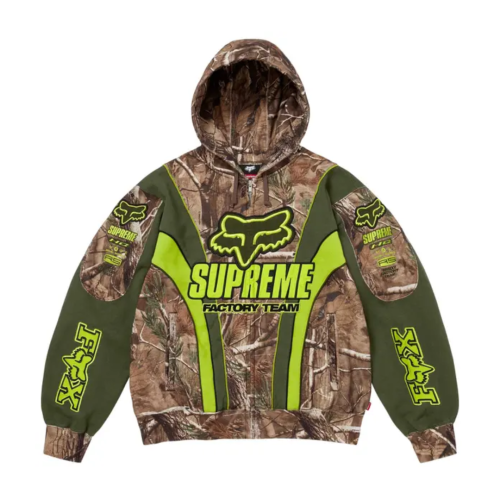 Supreme x Fox Racing Zip Up Hooded Sweatshirt 'Realtree AP Camo'