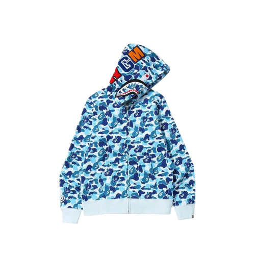 BAPE ABC Camo Shark Full Zip Hoodie Blue