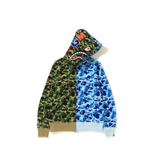 BAPE ABC Separate Shark Full Zip Hoodie Green/Blue