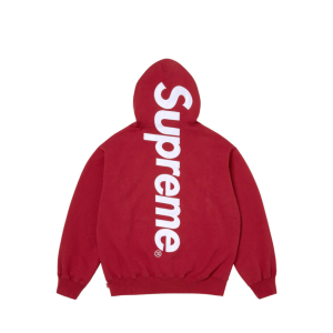 Supreme Satin Appliqué Hooded Sweatshirt Dark Red