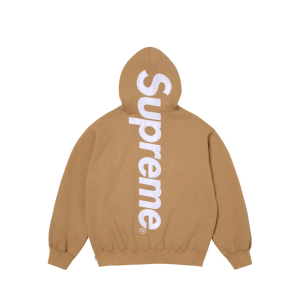 Supreme Satin Appliqué Hooded Sweatshirt Light Tan