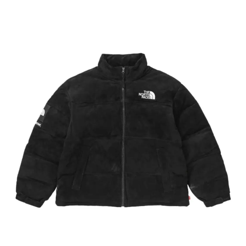 Supreme The North Face Suede Nuptse Jacket Black