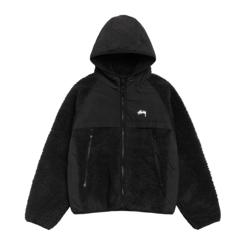 Sherpa Stussy Paneled Hooded Jacket