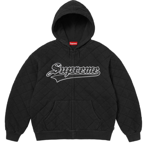 Kurkta Supreme Quilted Zip Up Hooded Sweatshirt