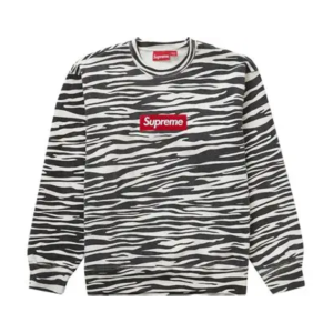Supreme Box Logo Zebra Print