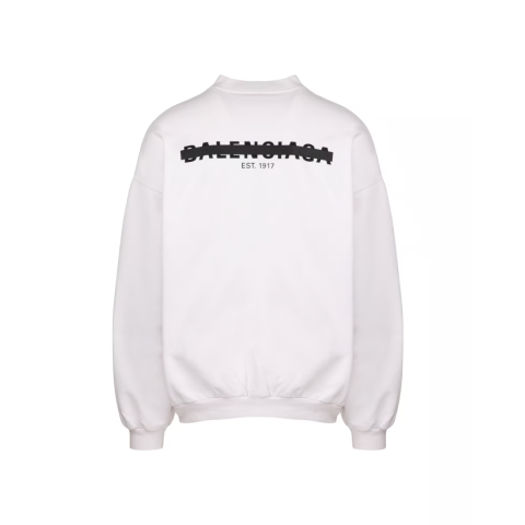 Balenciaga White Strike 1917 oversized crewneck