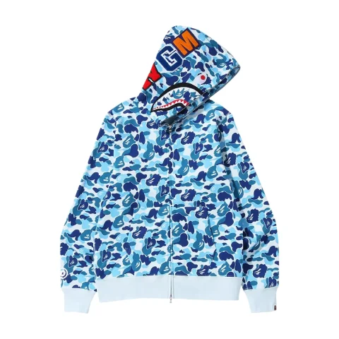 BAPE ABC Camo Shark Full Zip Hoodie 'Blue'