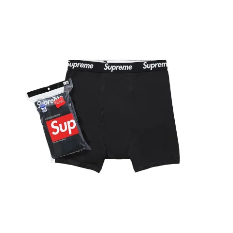 Supreme x Hanes Bokserki 'Black' (4 szt.)