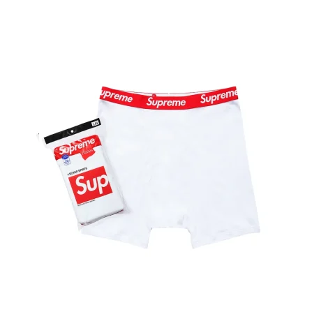Supreme x Hanes Bokserki 'White' (4 szt.)