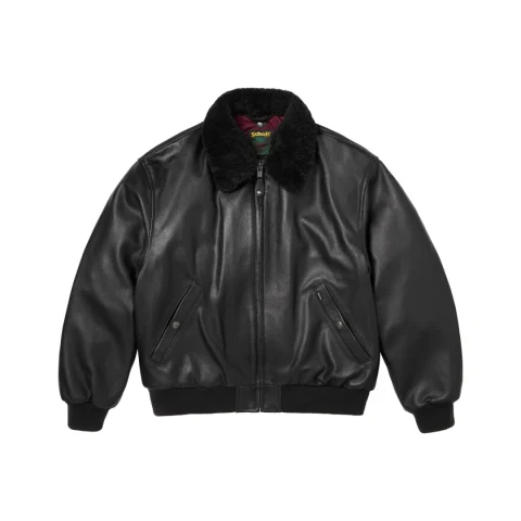 Supreme x Schott Shearling Collar Bomber Jacket 'Black'
