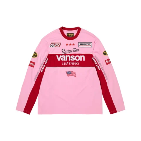 Supreme x Vanson Leathers Longsleeve Top 'Pink'