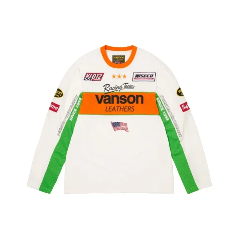 Supreme x Vanson Leathers Longsleeve Top 'White'