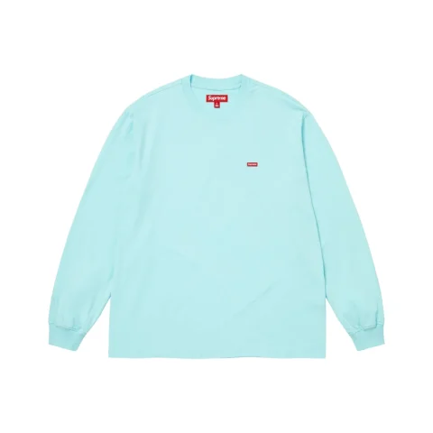 Supreme Small Box Longsleeve Tee 'Cyan'