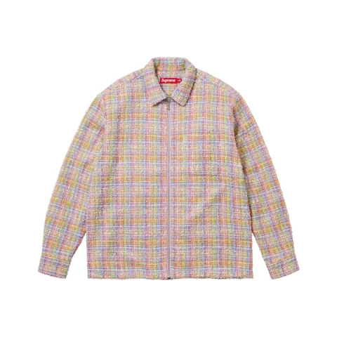 Supreme Bouclé Zip Up Shirt 'Multicolor'