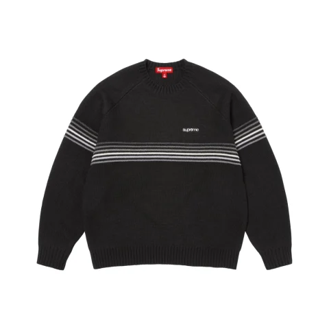 Supreme Raised Stripe Sweater 'Black'