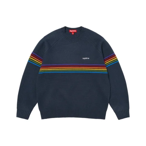 Supreme Raised Stripe Sweater 'Navy'