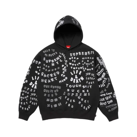 Supreme Too Deadly Hooded Sweatshirt 'Black'