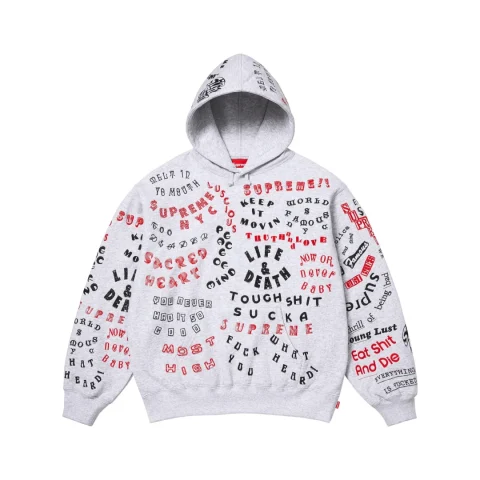 Supreme Too Deadly Hooded Sweatshirt 'Ash Grey'