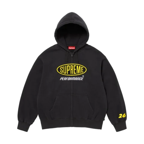 Supreme Performance Zip Up Hooded Sweatshirt 'Black'