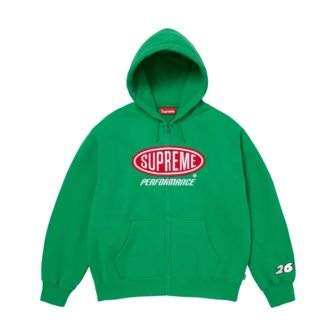Supreme Performance Zip Up Hooded Sweatshirt 'Green'