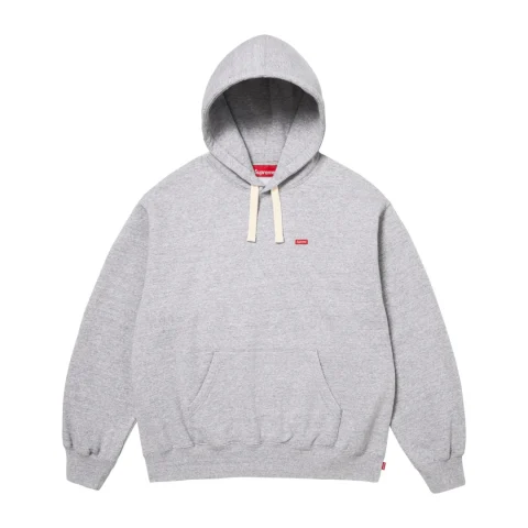 Supreme Small Box Drawcord Hooded Sweatshirt 'Heather Grey'