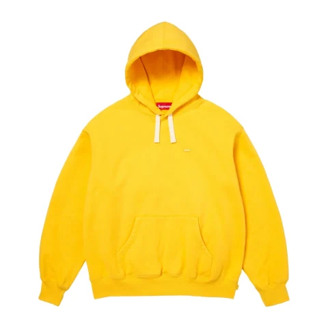 Supreme Small Box Drawcord Hooded Sweatshirt 'Yellow'