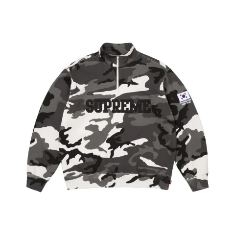 Supreme Shop Flag Half Zip Pullover 'Snow Camo Seoul'