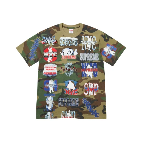 Supreme Flash Tee 'Woodland Camo'