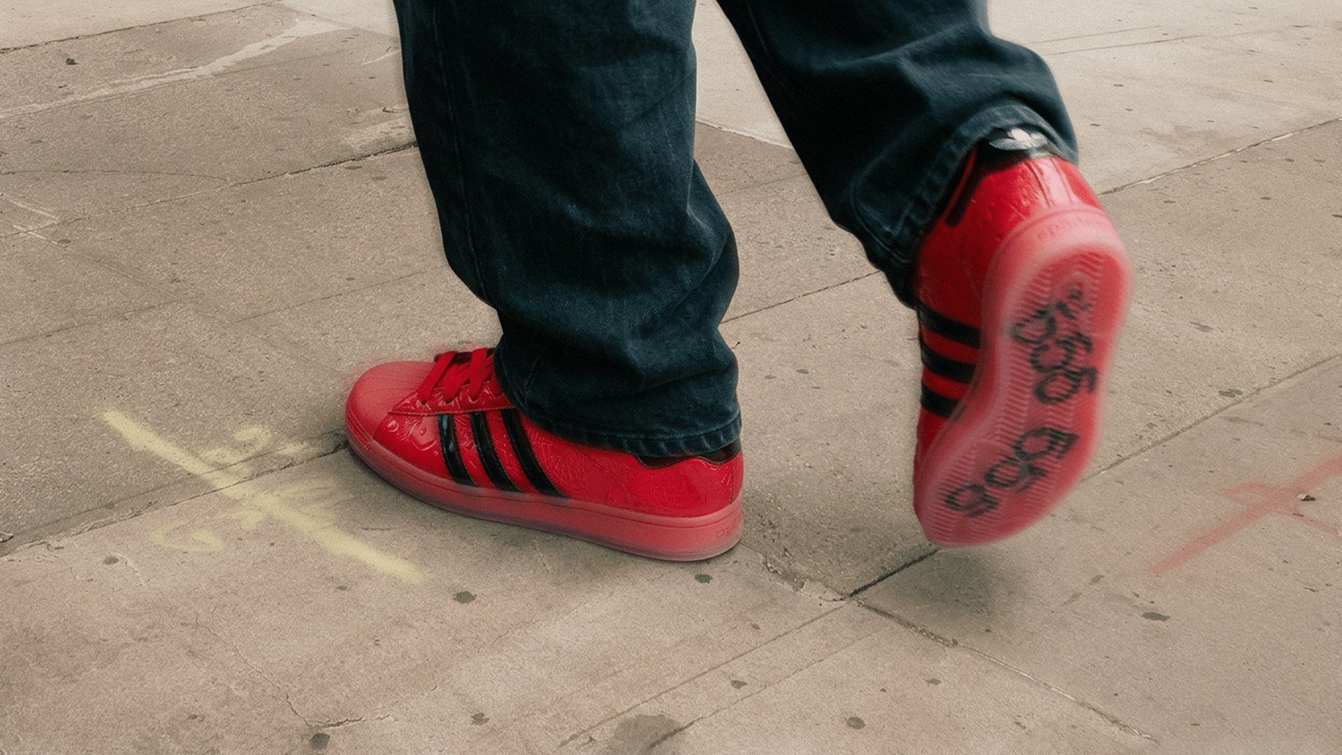 Sp5der x adidas Superstar 'Red'
