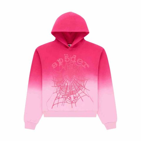 Sp5der OG Web Ombre Hoodie 'Pink'