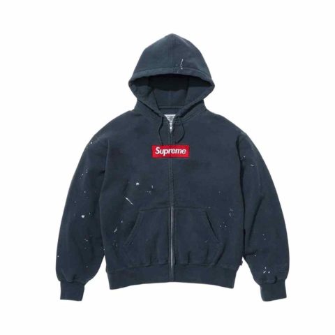 Bluza Supreme Box Logo Zip x Maison Margiela Navy