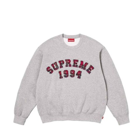 Crewneck Supreme Plaid Arc Crewneck Grey