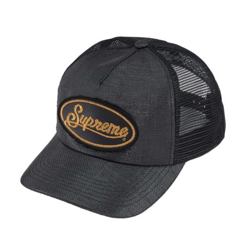 Czapka Supreme Raffia Mesh 5-Panel Black