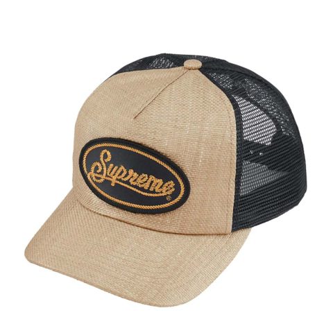 Czapka Supreme Raffia Mesh 5-Panel Tan