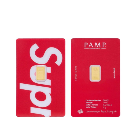 Supreme PAMP Suisse 1 g Gold Bar