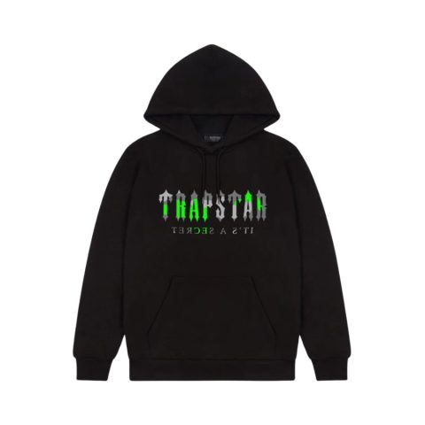 TRAPSTAR Decoded Camo Hoodie - Black/Neon Green