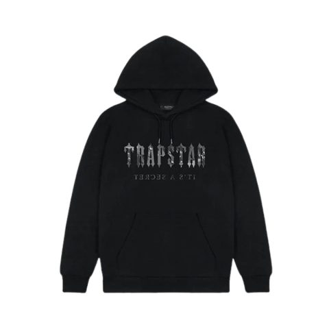 TRAPSTAR Decoded Camo Hoodie - Blackout Edition