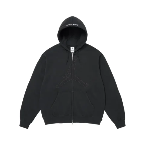 Supreme x Jordan Zip Up Hooded Sweatshirt 'Black'