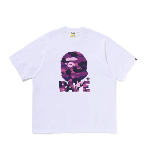 Koszulka Bape Purple Camo Big Head Tee