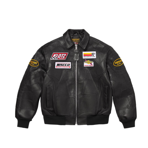 Supreme x Vanson Leathers Spider-Man Jacket Black