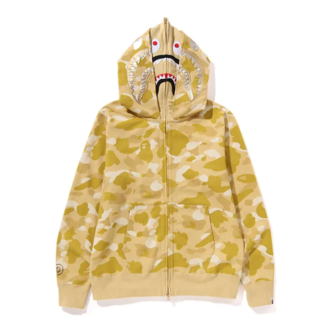 Bluza Bape 'Double Shark Yellow Camo SS24'