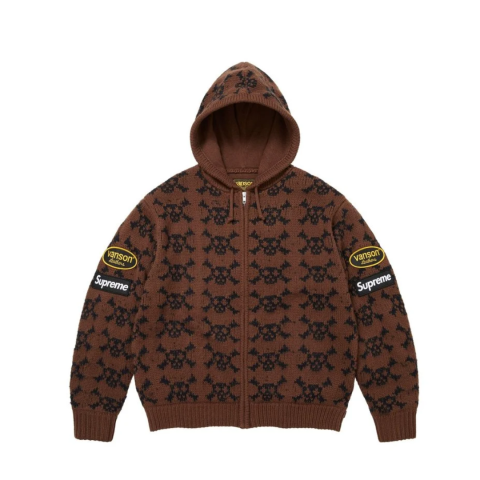 Sweter Supreme Vanson Leathers Skull 'Brown'