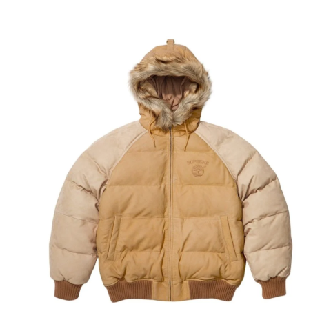 Kurtka Supreme Timberland Suede Puffer Jacket 'Tan'