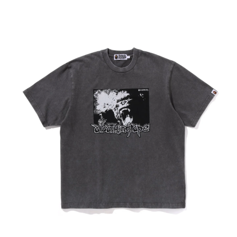 Koszulka Bape Mad Ape Graphic Acid Wash Relaxed Fit