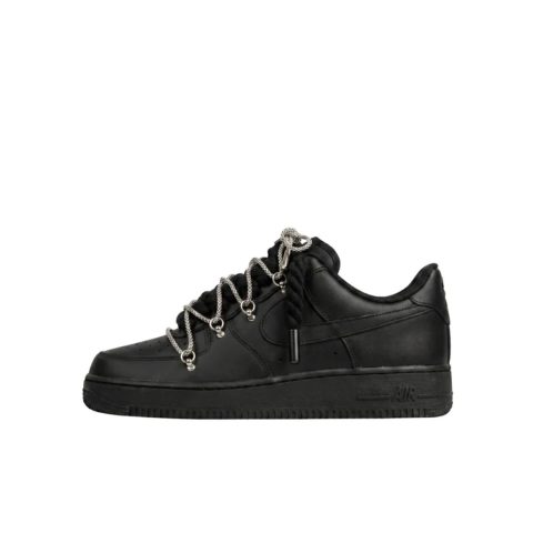 Air Force Rope Laces/Silver Chain 'Black'
