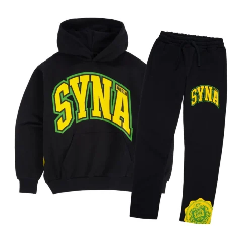 Tracksuit Syna World College Hood Tracksuit - Black/Yellow